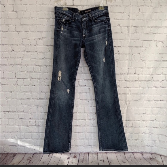 7 for All Mankind Bootcut distressed jeans 31 - Picture 2 of 8